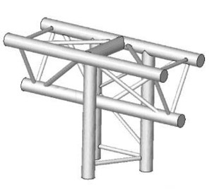 structure alu ASD angle T 3 départs droits SX290 triangulaire ASD ASX34