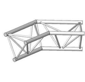 Angle 2D à 135 degres en structure aluminium ASD SX 390 triangulaire. ASX4025