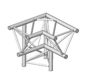 Angle 3D à 90 degres en structure aluminium ASD SX 390 triangulaire. ASX4031