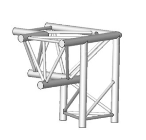 Angle 3D à 90 degres en structure aluminium ASD SX 390 triangulaire. ASX4032