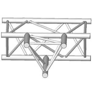 Angle 3D à 90 degres en structure aluminium ASD SX 390 triangulaire. ASX4033