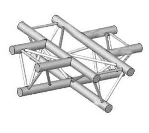 Angle 4D à 90 degres horizontal en structure aluminium ASD SX 290 Triangulaire ASX41