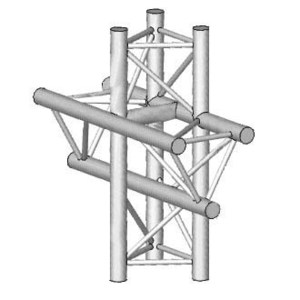 Angle 4D à 90 degres vertical median gauche en structure aluminium ASD SX 290 Triangulaire ASX44