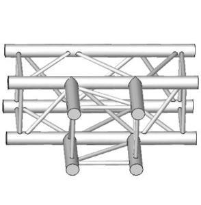 ASZ 33 ASD - T 3 départs à plat structure carrée  290mm