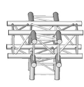Structure carrée ASD ASZ 51 angle 5 départs 90° 290mm