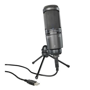 Microphone USB Audio-technica AT2020USB cardioïde 16bits 48kHz avec sortie casque