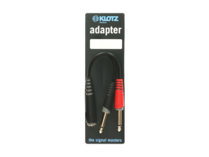 AYS-5 Klotz Adaptateur 1 jack 6.35 femelle TRS stéréo vers 2 jacks 6.35 mâles mono 20cm