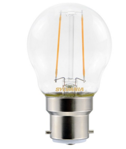 Ampoule led sphérique G45 B22 filament 250 lumens blanc chaud