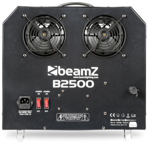 Machine à bulles BeamZ B2500 double roue très gros débit avec télécommande + 10l de liquide offert