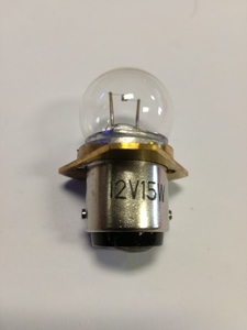 Ampoule filament ponctuel BA15d avec colerette 12V 15W