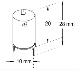 Douille BA9S Métal pour circuit imprimé V max 50v