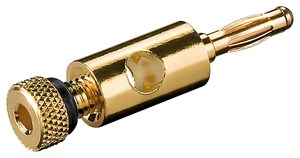Fiche Banane 4 mm Dorée – Connecteur à Visser avec Anneau Noi
