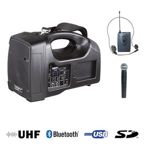 Sono portable USB Power Acoustics BE 1400 PT UHF avec micro main et serre tête