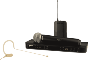 Miro HF double shure BLX1288E-MX53-M17 avec micro main SM58 et micro serre tête MX153