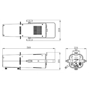 BT-Profile WW Briteq - Découpe compacte à led blanc chaud 150W couteaux + porte gobo + zoom 25 - 50°