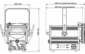 BT Théâtre 100MZ Briteq - Projecteur fresnel led 100W blanc chaud Zoom 15 - 45°