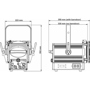 BT-Theatre 261FC Briteq - Projecteur fresnel RGBALC Zoom 15° 50°