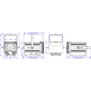 BT-Theatre 400TW Briteq - Projecteur fresnel Blanc variable 2800K à 6000K led 400W zoom motorisé 11 à 56°