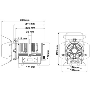 BT Théâtre 50WW White Briteq - Projecteur fresnel led 50W blanc chaud Zoom 10 - 50° Blanc