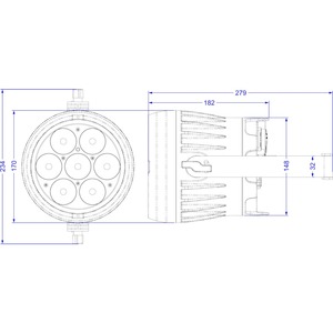 BTI-AKKUBEAMER Briteq – Projecteur Led 7 X 10W RGBL IP65 sur Batterie