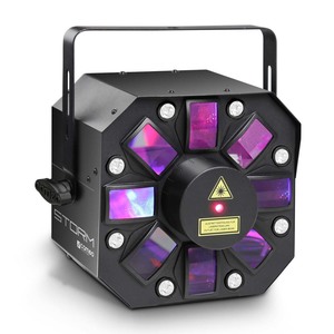 Projecteur Cameo STORM Effet lumineux 3 en 1 Derby, stroboscope et laser, 5 x 3 W RGBAW