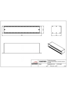 CASY001 Caymon Chassis 12 modules 19 pouces pour montage en rack 2U