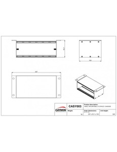 CASY003 Caymon Chassis à fixer en surface 6 modules