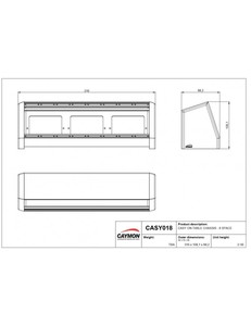 CASY018 Caymon Boîtier aluminium noir sur table 8 modules