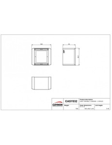 CASY032 Caymon châssis mural modulaire pour 2 modules Casy