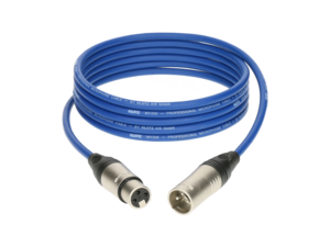 M1K2FM1000 Klotz Câble XLR audio Mâle femelle 10m bleu