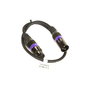 cable DMX 110ohms XLR 3 broches male Femelle 0,5m bague violette
