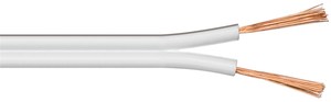100m Câble haut parleur 2x1.5 blanc CCU éco