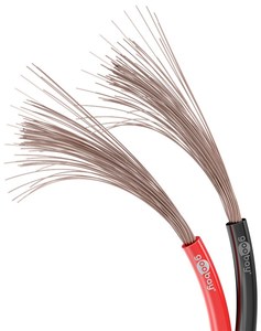 Bobine de 100m de câble haut parleur rouge et noir 2X0.75mm2 éco