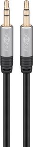 Câble Mini Jack 3.5 stéréo fiches aluminium dorées double blindage 3m