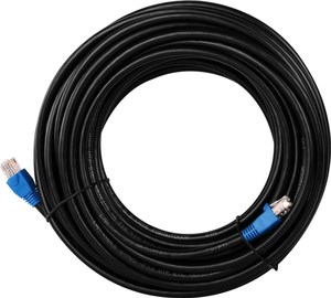 Câble réseau RJ45 CAT 6 noir pour extérieur 10m