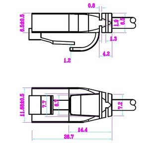 Câble RJ45 CAT6 fin et souple blindage U/UTP noir 2 mètres