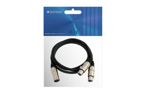 cable adaptateur en Y XLR 3 broches male vers 2 femelles 1,50m