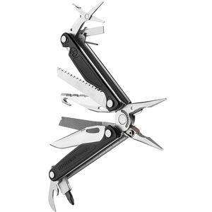 CHARGE + LEATHERMAN Pince multifonction 10 outils en acier noir et argenté