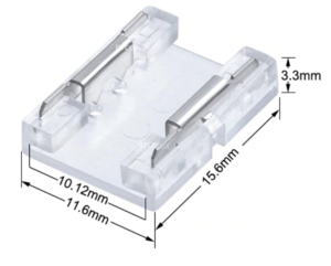 Connecteur transparent pour ruban led cob 10mm de large