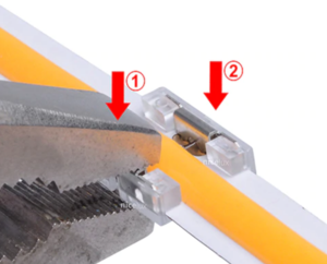 Connecteur transparent pour ruban led cob 10mm de large