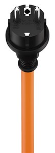 Cordon adaptateur caravane fiche mâle PC16 vers P17 femelle + reprise PC16 shucko 1,5m
