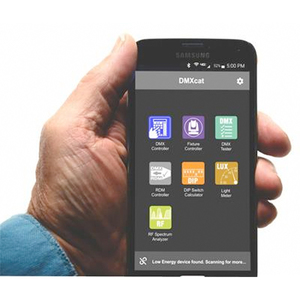 DMXCAT Système de test et programmation DMX RDM sur smartphone bluetooth