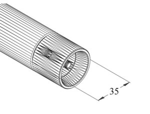 Barre de structure alutruss DQ1-2000 decolock tube 35mm longueur 2m avec manchon