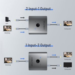 DS102 switch et splitter HDMI 4K bidirectionnel 1 vers 2
