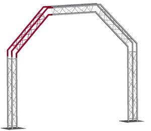 Elément de structure DT23 avec Double angle à 45° 1m X 1m pointe intérieure