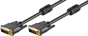 Câble DVI-D mâle mâle connecteurs dorés 2m