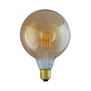 Ampoule globe à filament led 120mm 8W blanc chaud 2700K verre doré