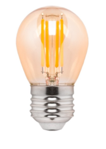 Ampoule Led E27 G45 4w dimmable ambrée blanc chaud 2200K