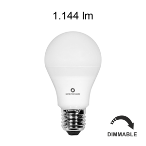 Ampoule Beneito Faure led E27 12W blanc chaud 3000K 360° équivalent 80w dimmable