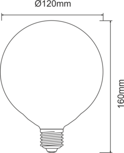 Ampoule Beneito Faure led Globe 120mm E27 22W 3000K 2500 lumens